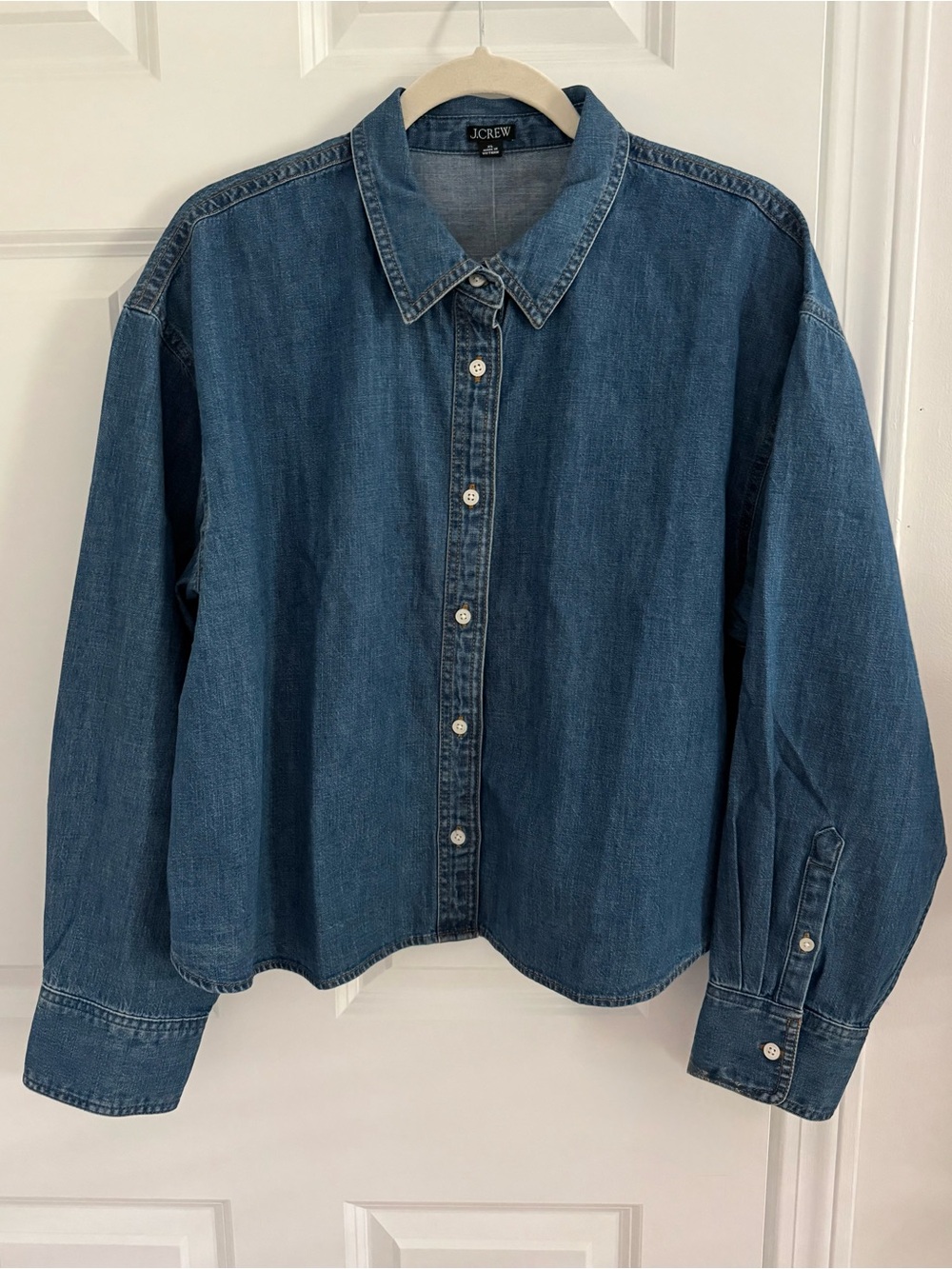 J. Crew Indigo Denim Button-Up Shirt